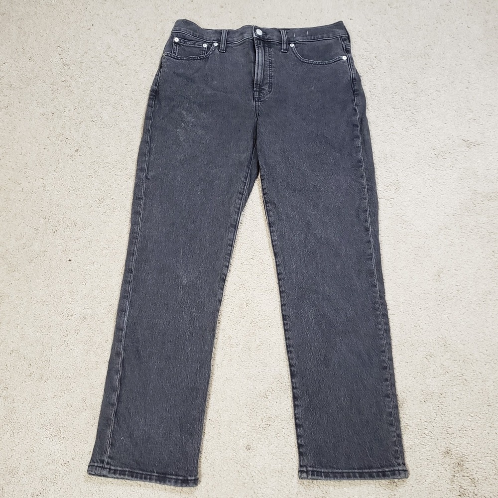 Madewell The Perfect Vintage Jean Women 29 Black High Rise Tapered Lunar Stretch